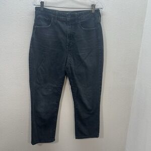 Madewell Jeans SZ 28P Petite Black Curvy Perfect Vintage High Rise Crop Stretch
